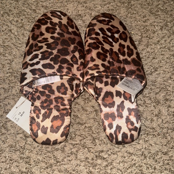 H&M Shoes - H&M Silk Leopard Slippers